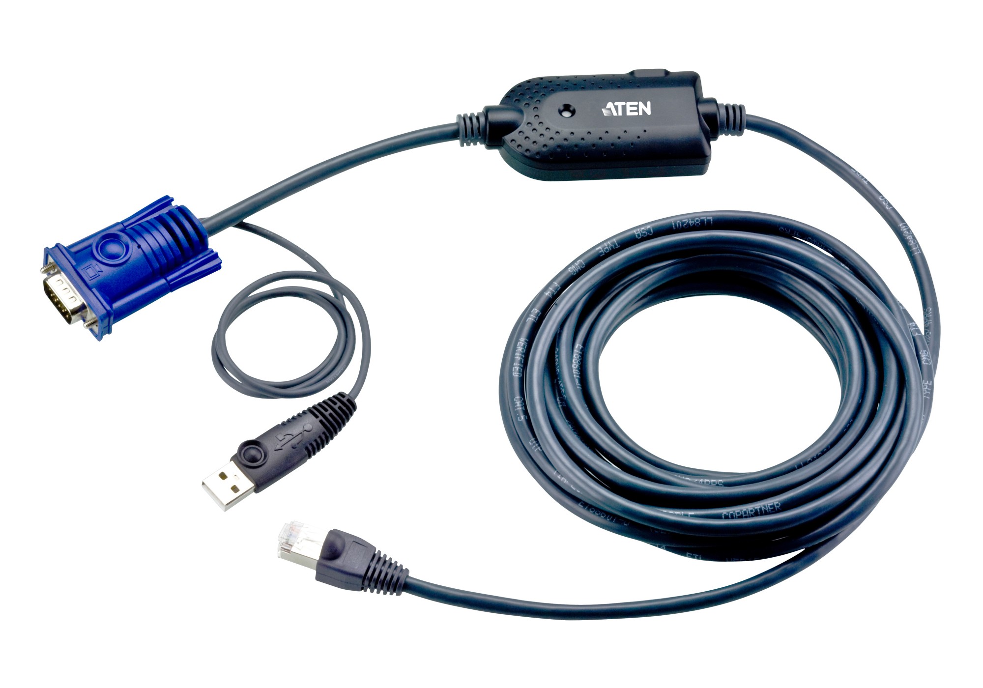 Photos - Cable (video, audio, USB) ATEN KA7970 KVM cable Black 4.5 m 