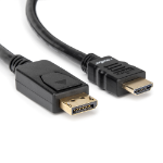 Rocstor Y10C261-B1 video cable adapter 118.1" (3 m) DisplayPort HDMI Black