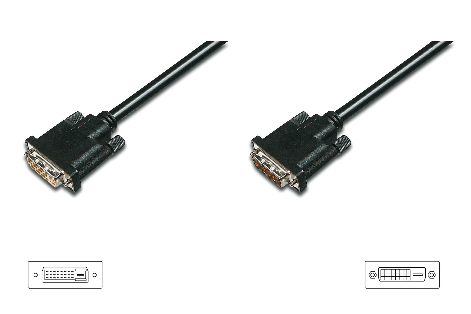 Image of Digitus DVI extension cable, DVI(24+1)/M - DVI(24+1)/F