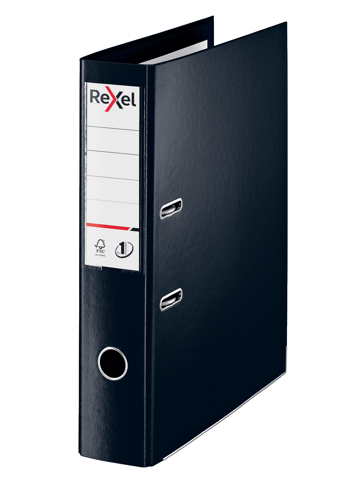 Rexel Choices 75mm Lever Arch File Polypropylene Foolscap Black 2115511