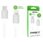 Advanced Accessories CHARGE-iT Premium USB-C to iPhone & iPad Cable Supports Fast Charge - 1 Metre - White