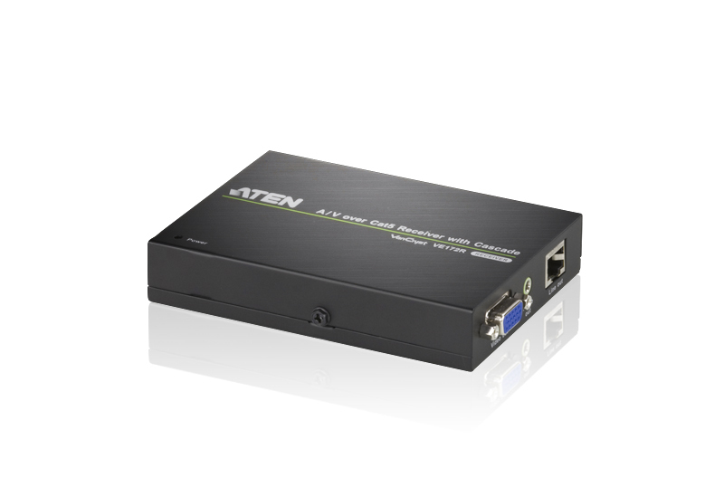 Aten VE172R-AT-E AV extender AV receiver Black