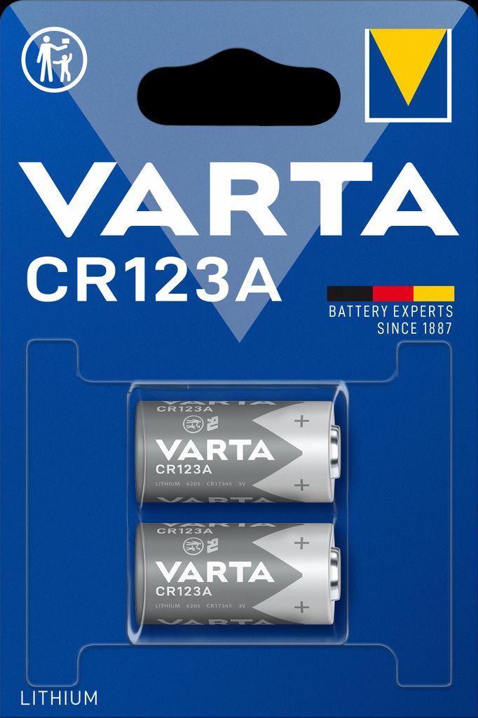 EU Product - Lithium Cylindrical battery CR123A, 2-pack thumbnail