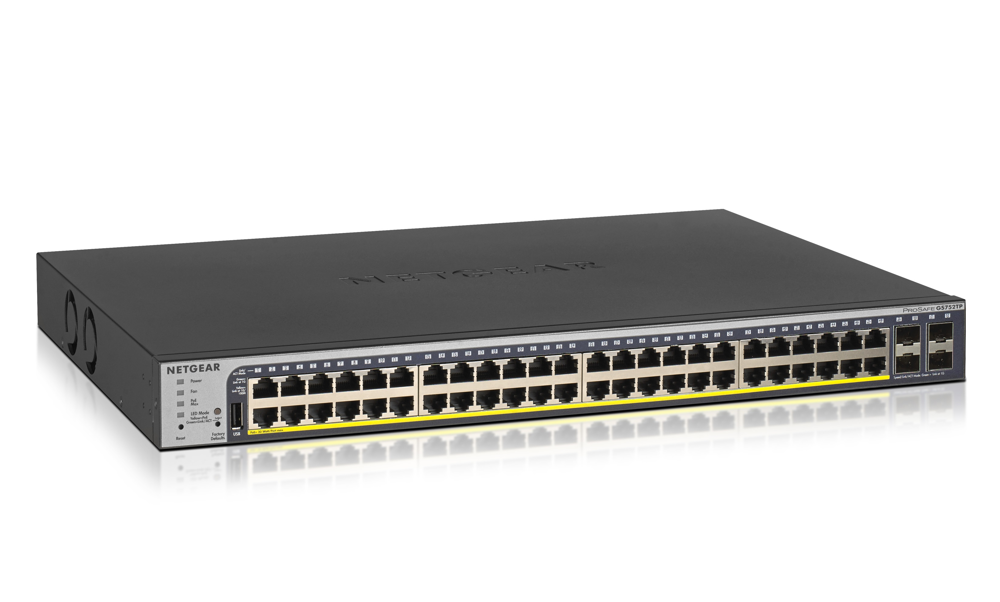 Image of NETGEAR GS752TP Managed L2/L3/L4 Gigabit Ethernet (10/100/1000)...