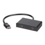 Monoprice 21974 video cable adapter DisplayPort 2 x HDMI Black