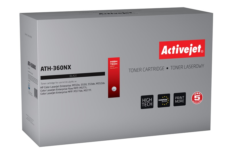 Activejet ATH-360NX toner (replacement for HP 508X CF360X; Supreme; 12500 pages; black)