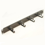 FDL 4 RING 19 INCH CABLE MANAGEMENT BAR - BLACK - 1U