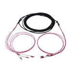 Synergy 21 S217051 fibre optic cable 20 m 4x LC U-DQ(ZN) BH OM4 Black, Violet
