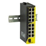 Brainboxes SW-7717 network switch Unmanaged Fast Ethernet (10/100) DIN rail Black, Yellow