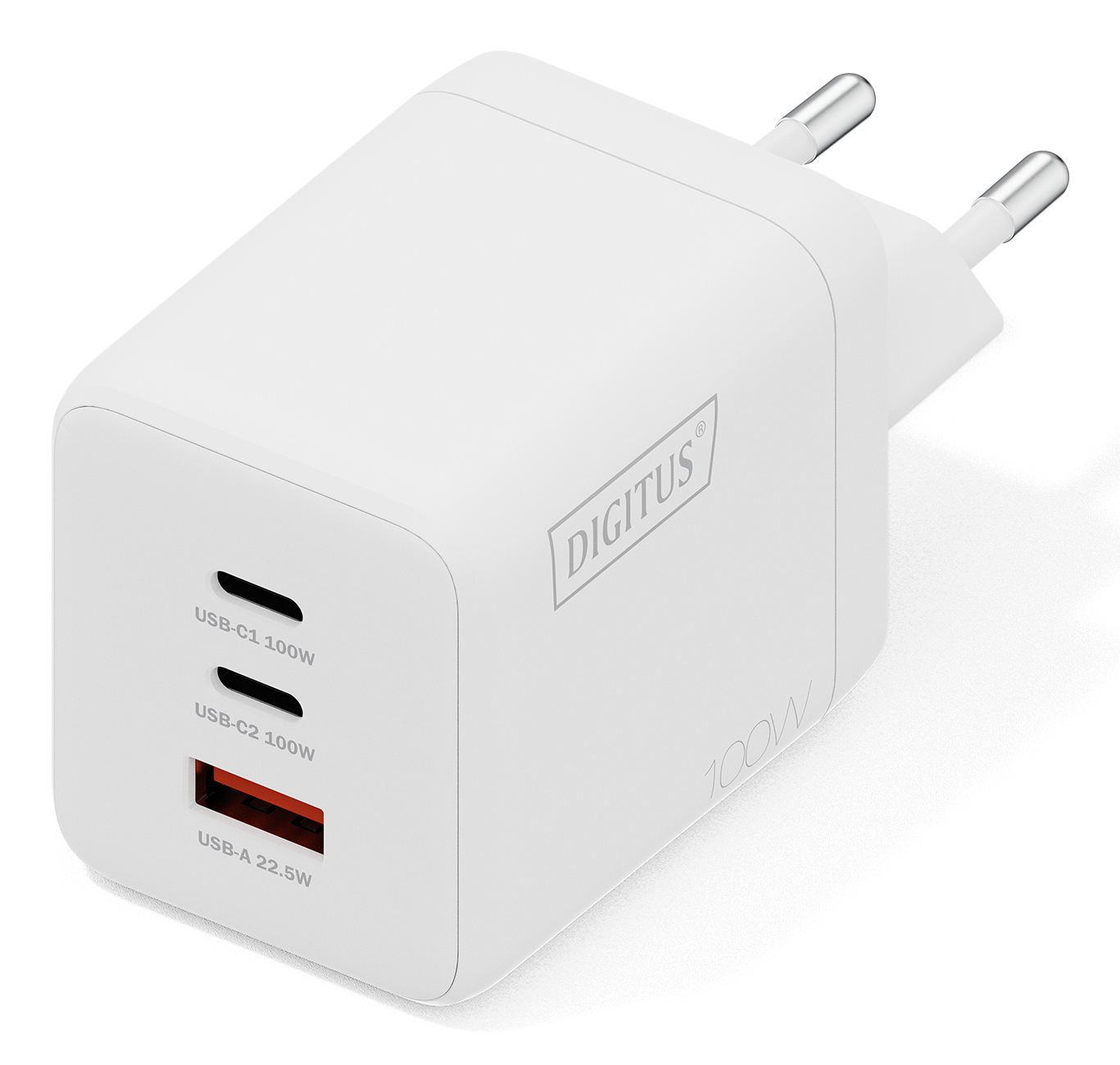 Digitus USB GaN Charger 100W. 2x USB-C. 1x USB-A