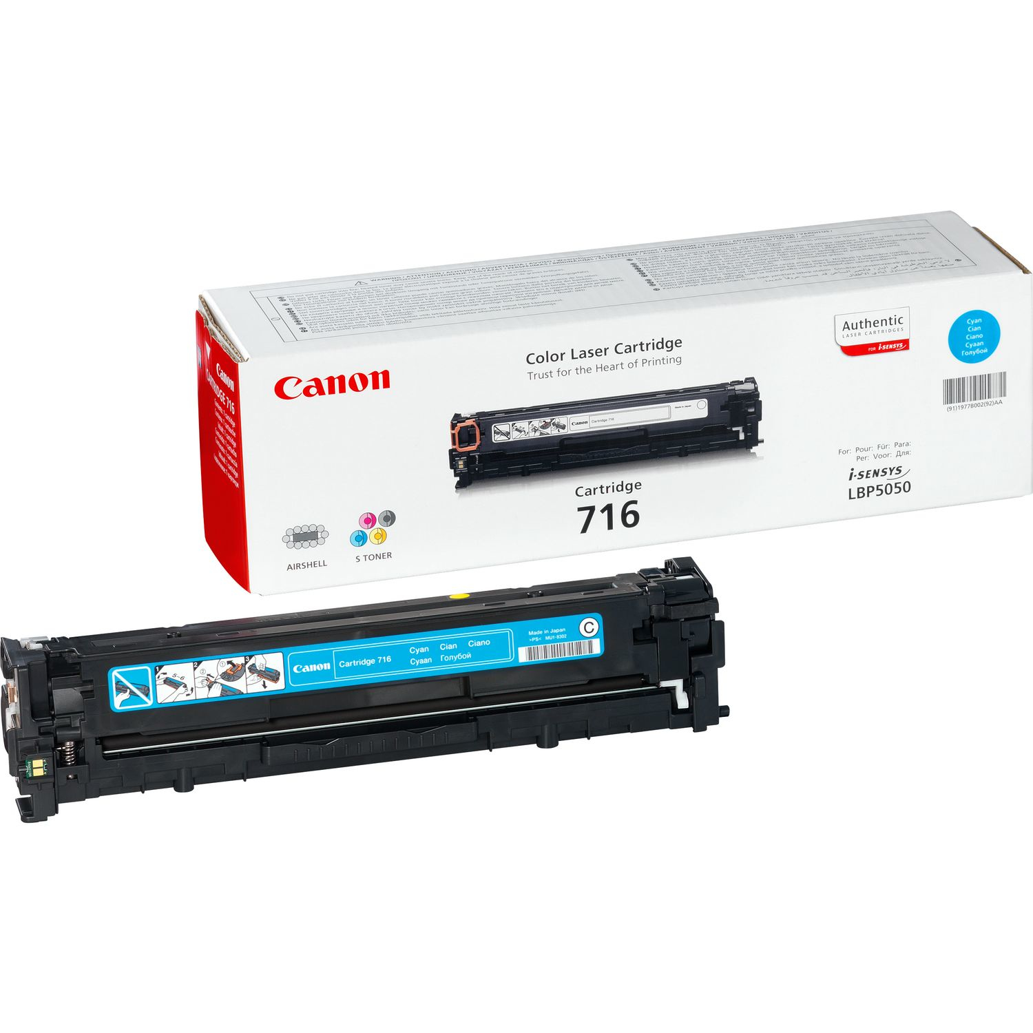 Image of Canon 1979B002/716C Toner cartridge cyan, 1.5K pages/5% for Canon...