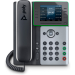 POLY Edge E300 and PoE-enabled IP phone Black 8 lines IPS
