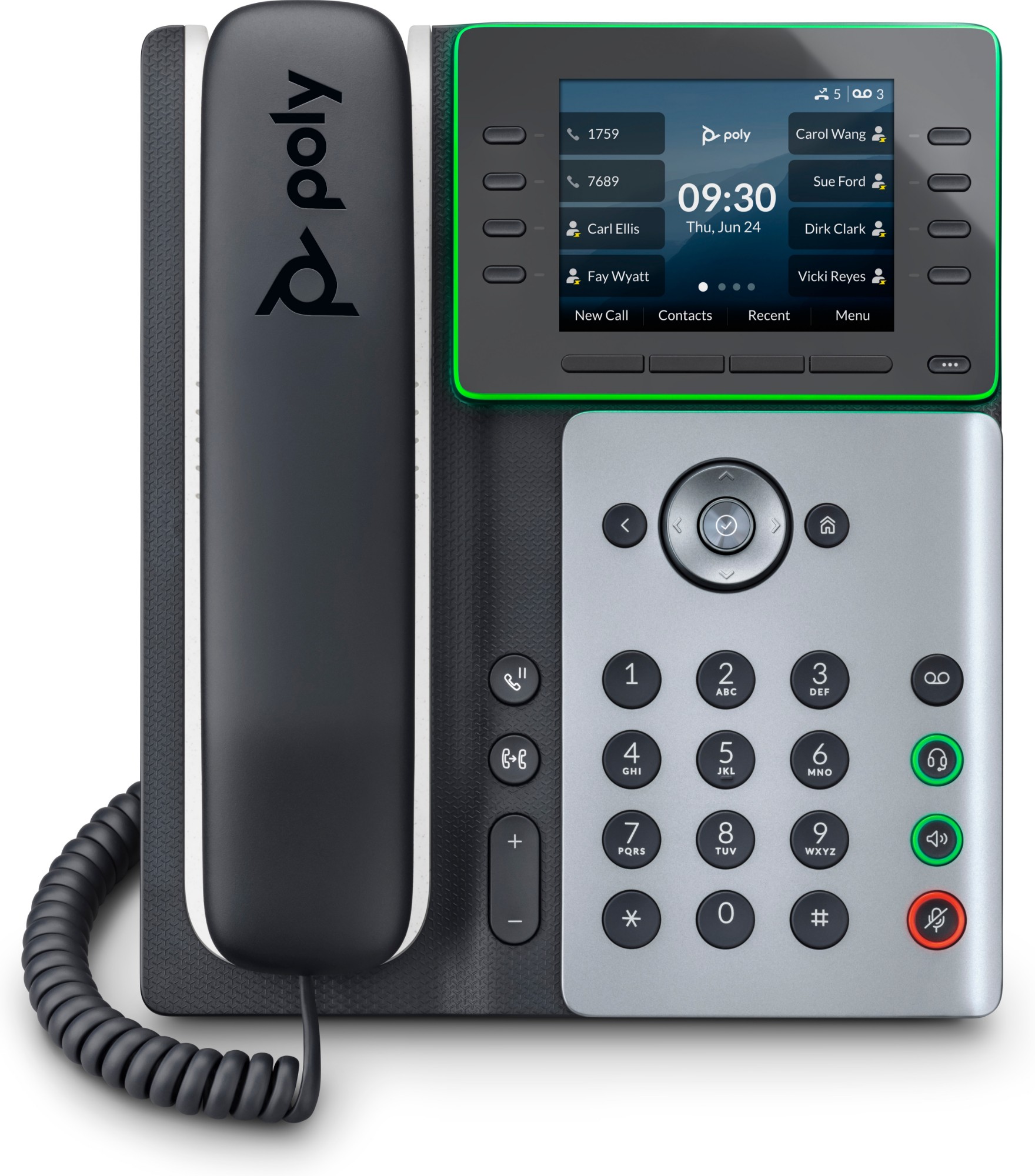 Photos - VoIP Phone Poly Edge E350 IP Phone and PoE-enabled 2200-87010-025 