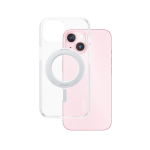 PanzerGlass CARE by ® Feature Case Transparent w. Silver Kickstand & MagSafe iPhone 15