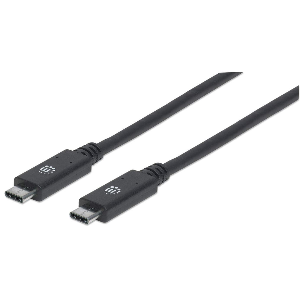 Image of Manhattan USB-C to USB-C Cable, 1m, Male to Male, Black, 10 Gbps...