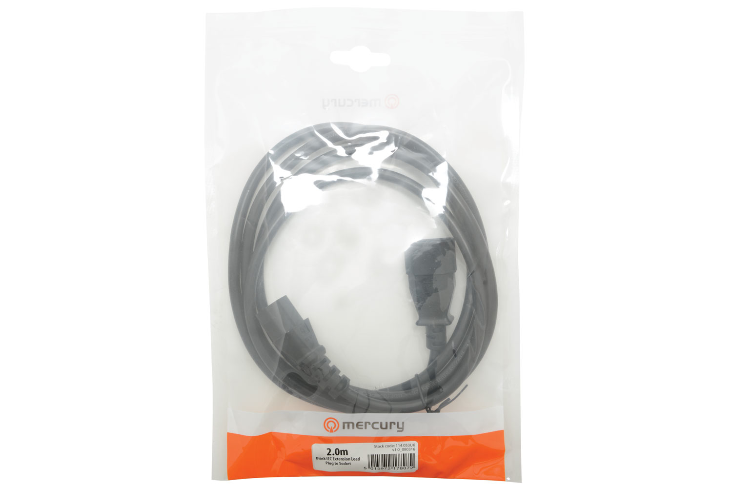 Mercury 114.053UK power cable Black 2 m IEC C13