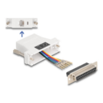 DeLOCK D-Sub 25 pin female to RJ12 female Assembly Kit white