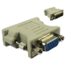 Microconnect MONCJ kabelomvandlare (hane/hona) DVI-D HD15 Grå