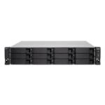 QNAP TS-h1277XU-RP-3700X-32G 168TB 12x14TB Seagate Exos 12 Bay NAS Rackmount Rack (2U) Ethernet LAN Black, Grey