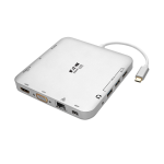 Tripp Lite U442-DOCK2-S USB-C Dock, Dual Display - 4K HDMI/mDP, VGA, USB 3.x (5Gbps), USB-A/C Hub, GbE, 60W PD Charging