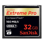 SanDisk 32GB Extreme Pro CF 160MB/s memory card CompactFlash