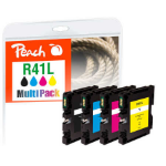 Peach PI400-76 inktcartridge 4 stuk(s) Compatibel Normaal rendement Zwart, Cyaan, Magenta, Geel
