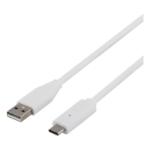 Deltaco USBC-1007 USB-kablar 0,25 m USB 2.0 USB A Vit