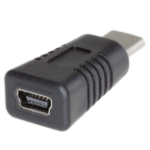 4XEM 4XUSBCMINIUSBA cable gender changer USB Type-C MiniUSB Type-B Black
