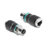 DeLOCK 90663 cable gender changer D-coded 4 pin RJ-45 Black