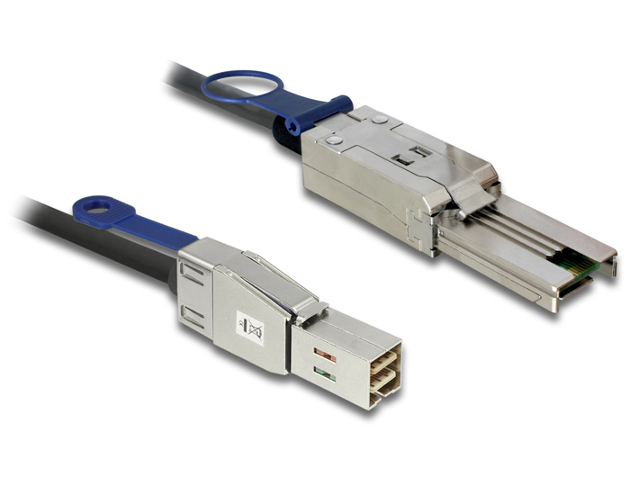 Image of DeLOCK 83734 Serial Attached SCSI (SAS) cable 1 m Black