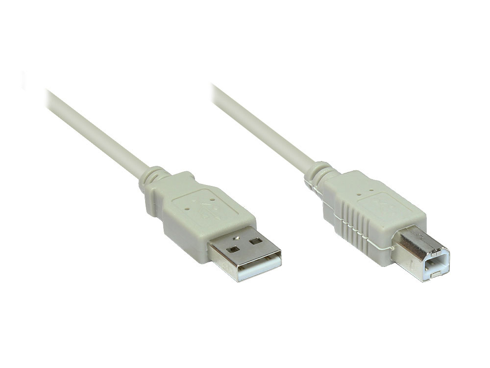 Alcasa 2510-1OF USB cable USB 2.0 1 m USB A USB B White