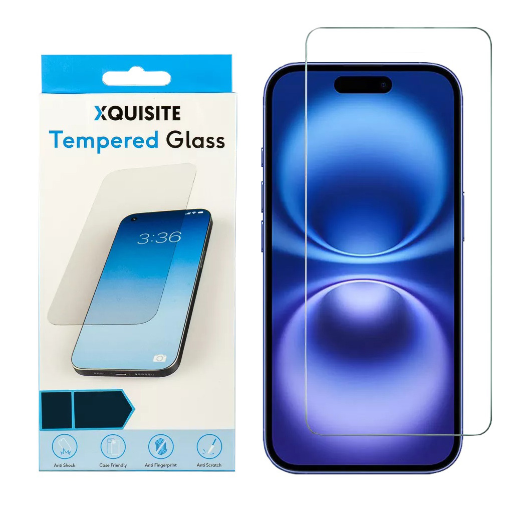 2D Glass Screen Protector Shield for iPhone 16 & iPhone 15 - Clear thumbnail