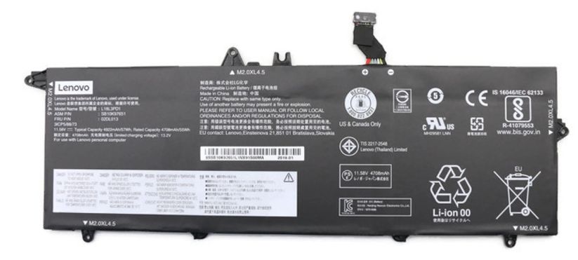 Image of Lenovo Battery 3c, 57Wh, LiIon, CXP - Approx 1-3 working day lead.