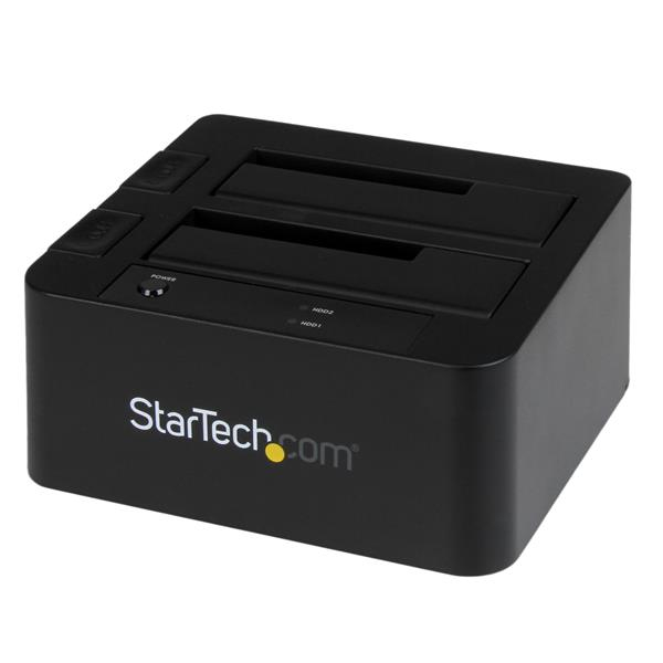 StarTech.com USB 3.0 / eSATA Dual Hard Drive Docking Station with UASP for 2.5/3.5in SATA SSD / HDD – SATA 6 Gbps