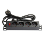 Alcasa GC-N0075 power extension 4 AC outlet(s) Indoor Black, Red