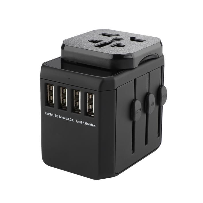 Image of Microconnect MC-TRAVELADAPTER2 electrical power plug Black