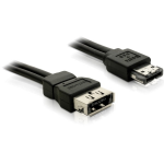 DeLOCK Power Over eSATA Extension cable male-female 1m SATA cable Black