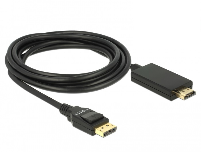 85318 DELOCK Videokabel - DisplayPort männlich bis HDMI männlich