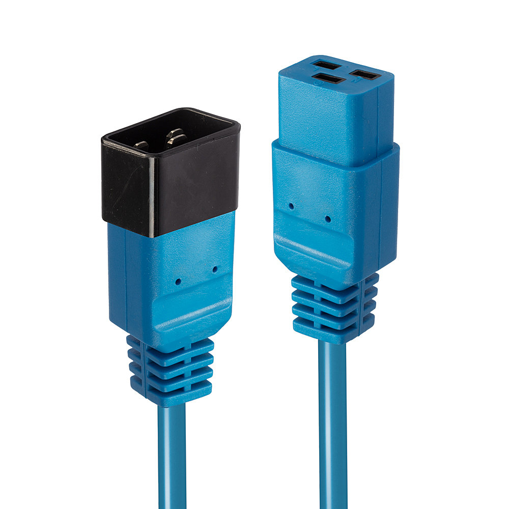 Lindy 3m IEC C19 to C20 Extension, blue