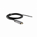 Verbatim 49144 video cable adapter 1.5 m USB Type-C HDMI Black, Silver