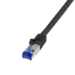 LogiLink C6A013S networking cable Black 0.25 m Cat6a S/FTP (S-STP)