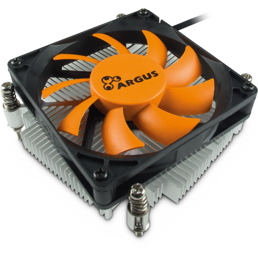 Image of Inter-Tech Argus T-200 Processor Cooler 8 cm Black, Orange