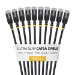 StarTech.com 30cm Black Ultra Slim Cat6A Ethernet Cable, 10 Pack, Snagless, FTP, Pure Bare Copper Wire, 34AWG Ultra Slim RJ45 Network Patch Cord, Individually Tested