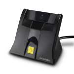 Axagon CRE-SM4 smart card reader Indoor USB USB 2.0 Black