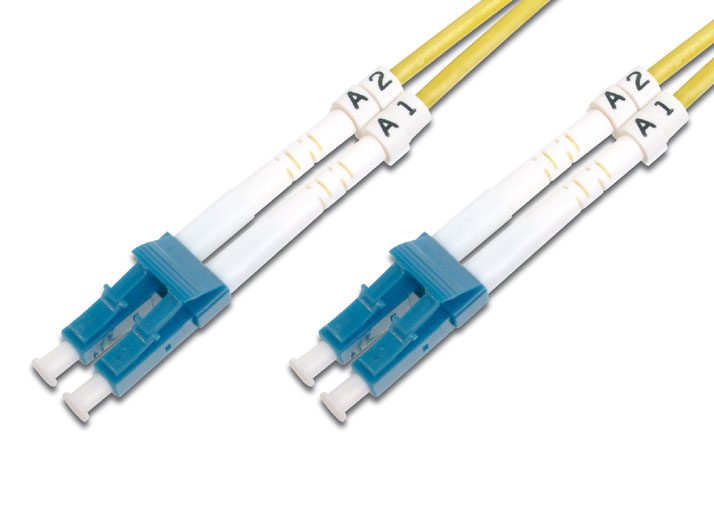 Image of FDL 0.5M OS2 9/125 LC-LC DLX 2.8mm FIBRE OPTIC CABLE - YELLOW