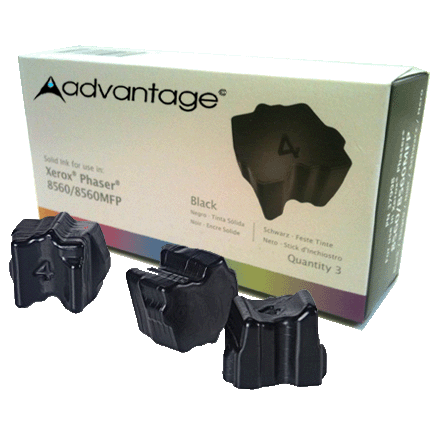 Advantage XRX856K3 - Pack of 3 BLACK ADVANTAGE ColourMATCH ink sticks Xerox Phaser 8560 (3,400 pages) Advantage XRX856K3 - Pack of 3 BLACK ADVANTAGE ColourMATCH ink sticks Xerox Phaser 8560 (3,400 pages)
