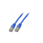 Mercodan Patchkabel KAT6 UTP, Blå, 3,0m, Halogenfri, 2x4xAWG24 LSZH, Polybag, CCA networking cable Blue 3 m Cat6 U/UTP (UTP) Round