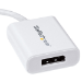 StarTech.com USB C to DisplayPort Adapter - 4K 60Hz/8K 30Hz - USB Type-C to DP 1.4 HBR2 Adapter Dongle - Compact USB-C (DP Alt Mode) Monitor Video Converter - Thunderbolt 3 Compatible - White