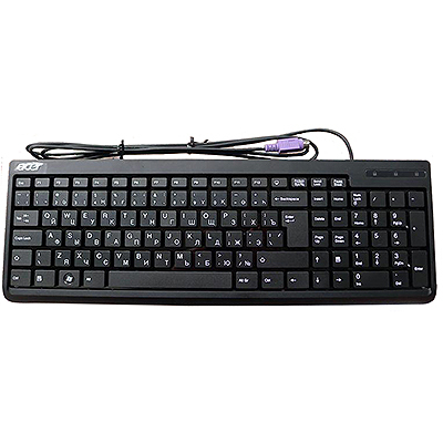 KB.PS20B.127 keyboard PS/2 QWERTY Italian Black
