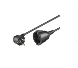 Image of Microconnect Schuko, M/F, 5 m Black
